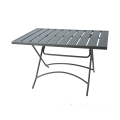 Mesa de listones rectangular plegable de metal de 120 * 80 cm